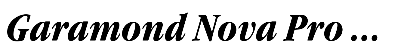 Garamond Nova Pro Condensed Bold Italic